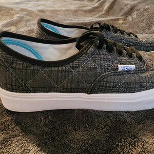 Vans Authentic ComfyCush Quilted Suiting Shoes Plaid Black